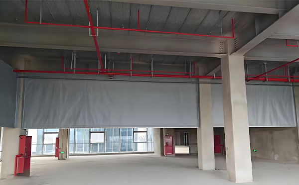 人民路街道防火布挡烟垂壁